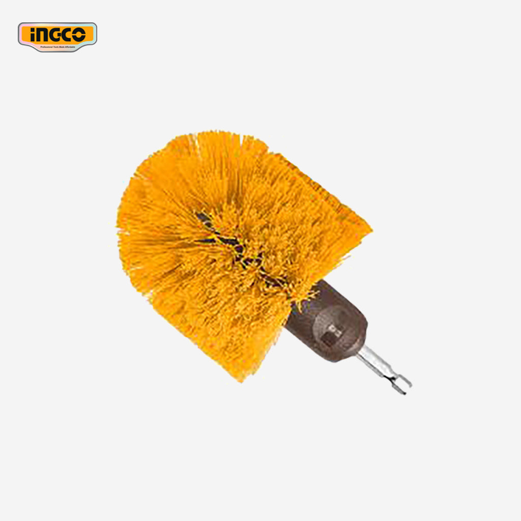 Ingco Ingco 1pc Medium Bristle 360-Degree Round Brush Cleaning Tools WCBM1360 ING-HT