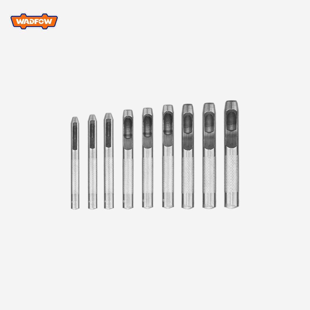 Wadfow Set of 9pcs Hollow Punch Leather Punching Hole Needles WCC7509