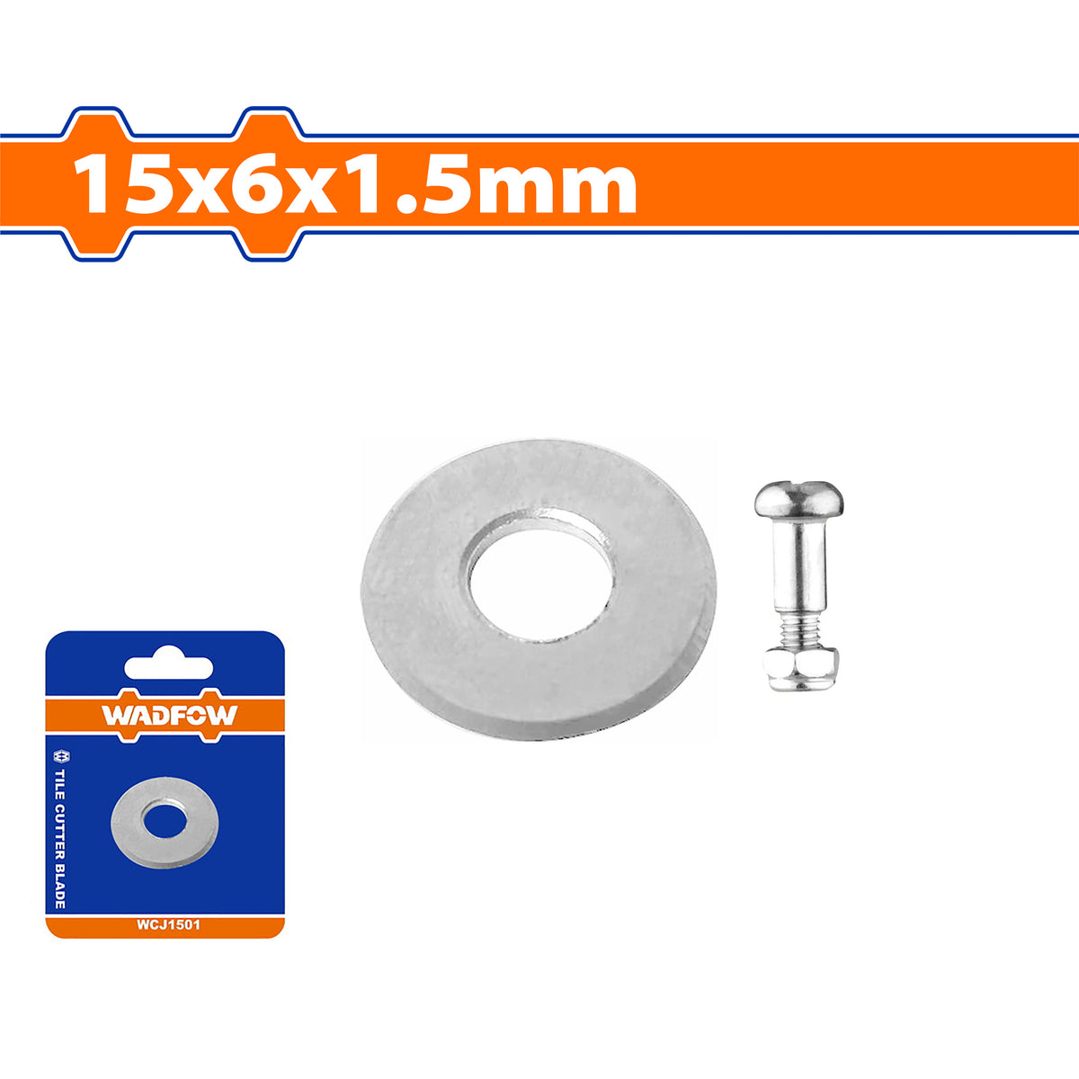 Wadfow WCJ1501 Ø15xØ6x1.5mm Tile Cutter Tungsten Carbide Blade Only WCJ1501 (WHT)
