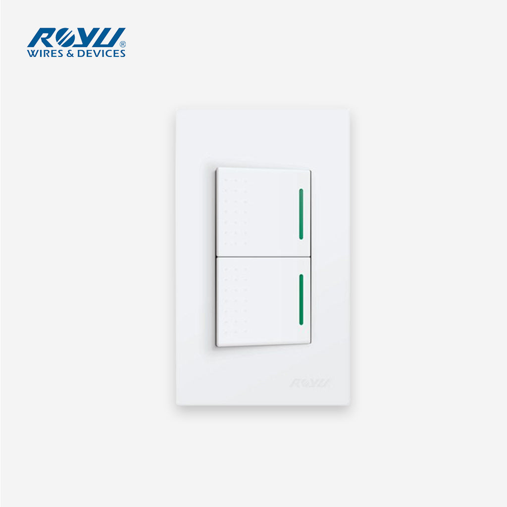 Royu by Winland WD 2 Gang 1 way Switch WD513