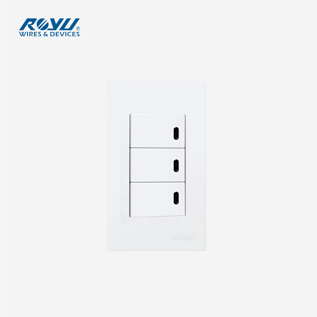 Royu WD 3 Gang Switch with LED WD605