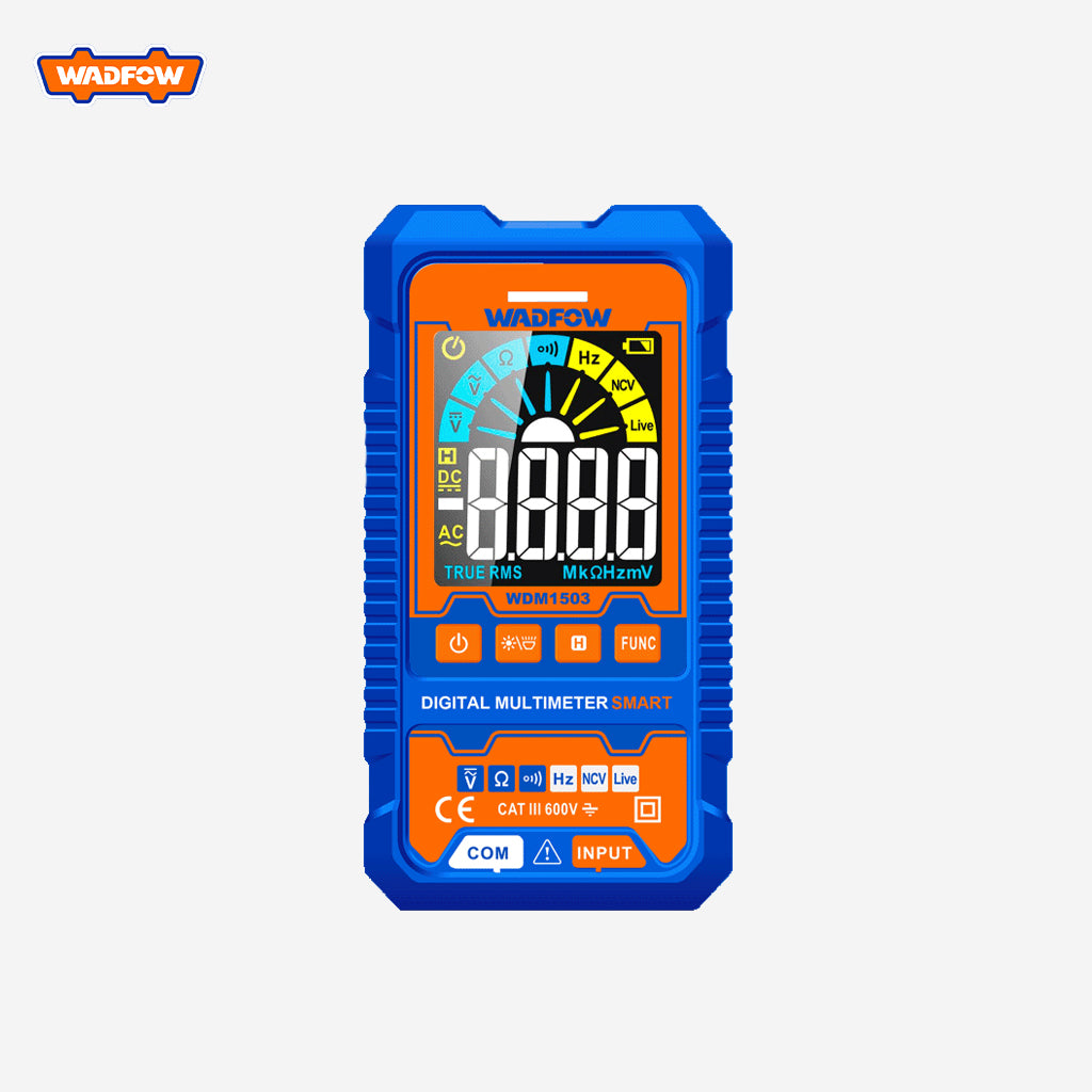 Wadfow LCD Digital Multimeter True RMS 4000 Counts with Auto Power Off WDM1503
