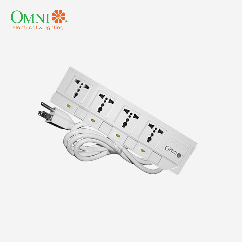 Omni by Winland Extension Cord Set with Individual Switch 4 Gang 1.83 meter wire WED-340