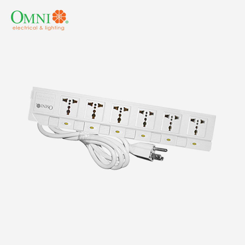 Omni by Winland Extension Cable Cord with Individual Switch 6 Gang 1.83 meter wire WED-360 WED360