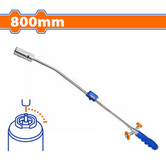 Wadfow 800 x 40 x 190mm Bayonet Type Flame Gun Butane Gas Ignition WFG5602 (WHT)