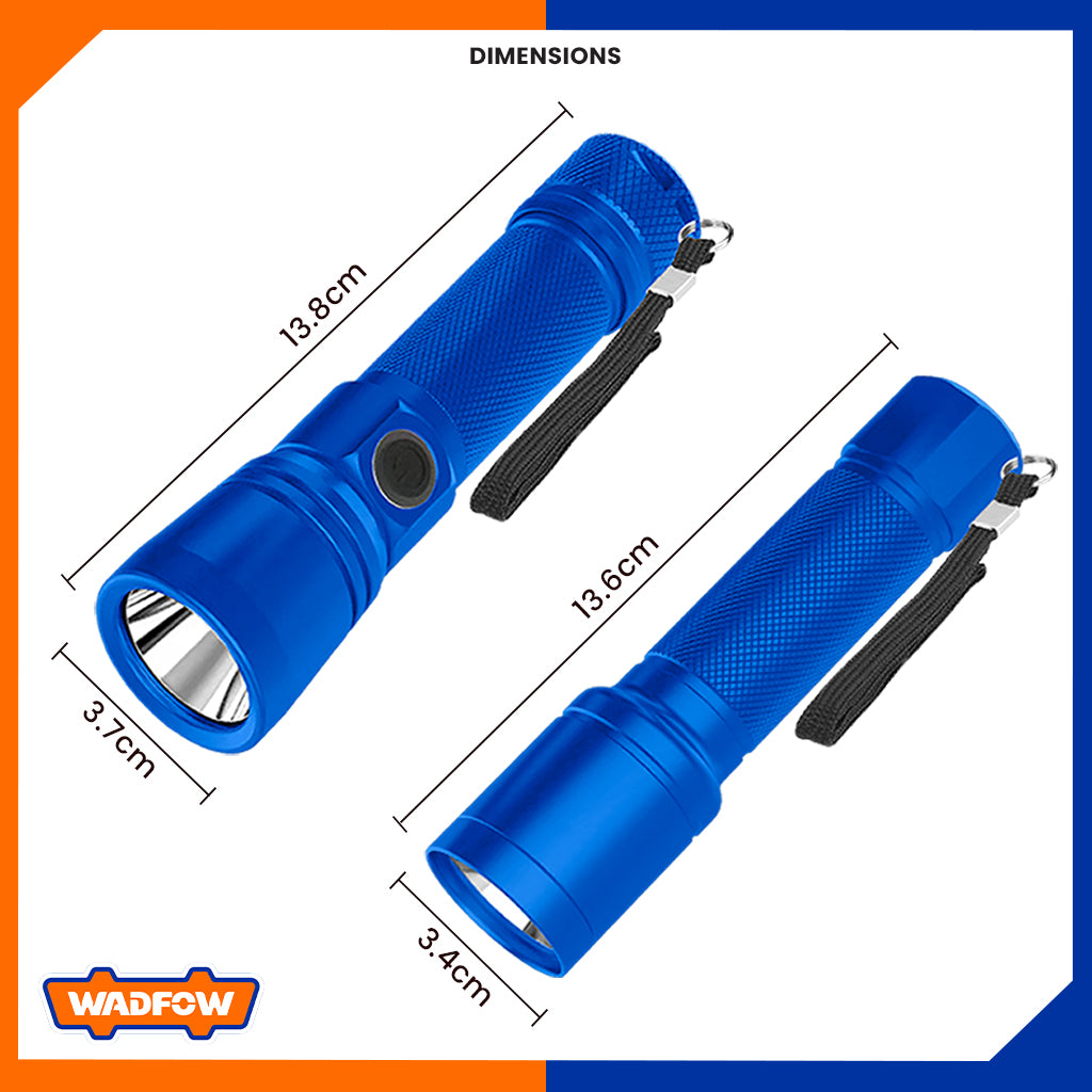 Wadfow Industrial Flashlight Emergency Flash Light 300-500Lumens