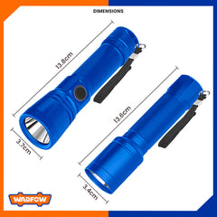 Wadfow Industrial Flashlight Emergency Flash Light 300-500Lumens