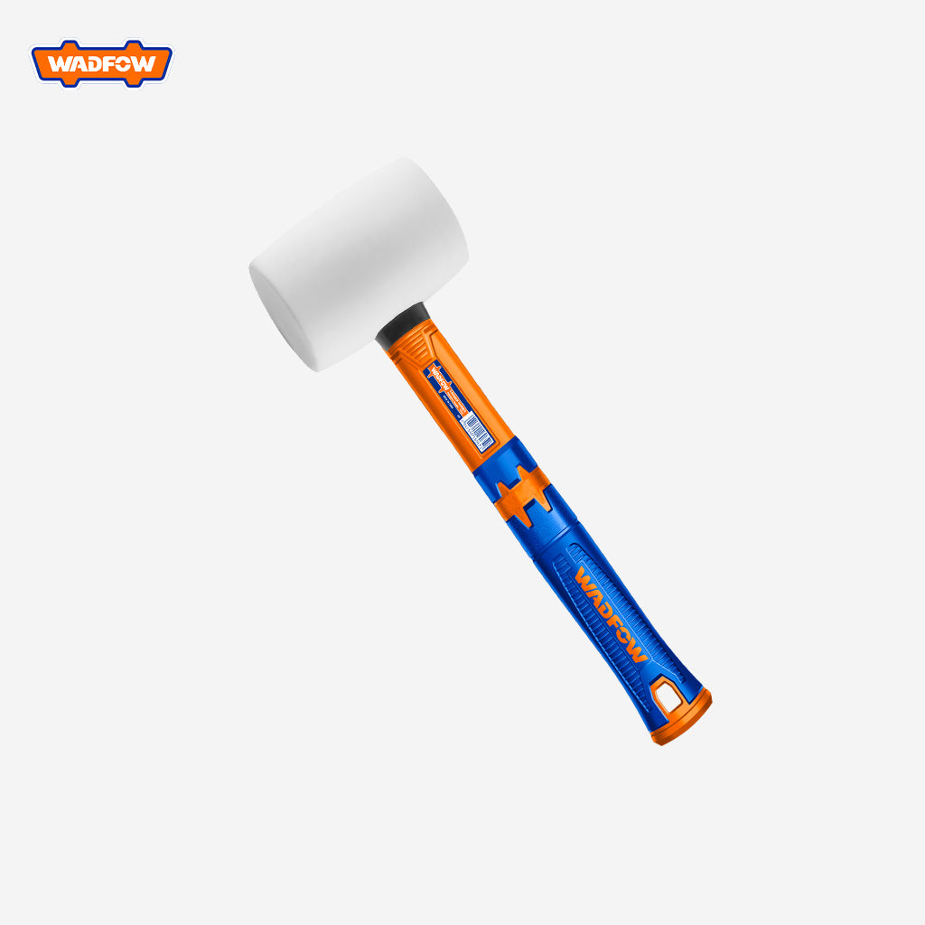 Wadfow  WHM7304 16Oz/450G Natural Rubber Hammer Head Soft Type with Fiberglass Handle WAD-HT