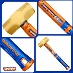 Wadfow Non-Sparking Sledge Hammer w/ Fiberglass Handle 2LB/900g-8LB/3600g