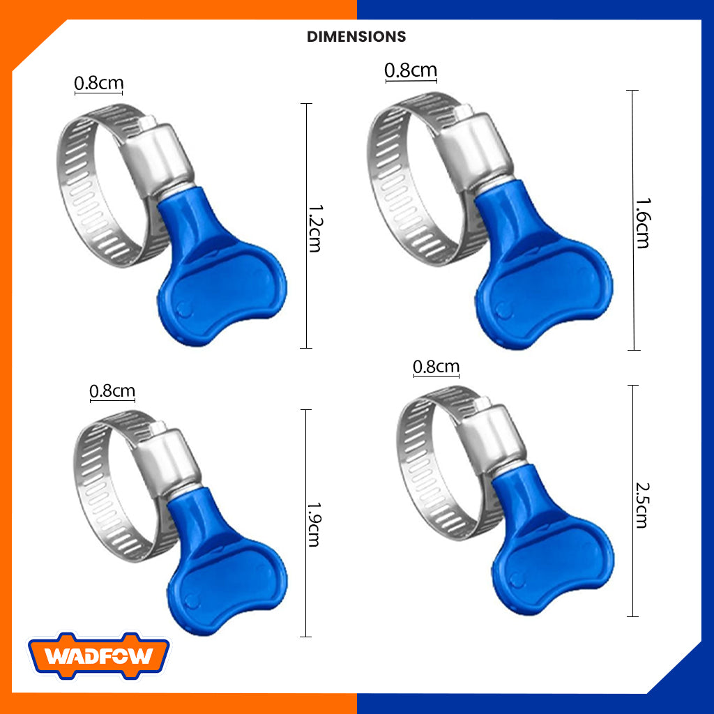 Wadfow American Type Hose Clamp Adjustable Metal Hose Clamp / Pipe Clamp / LPG Air Hose Clamp
