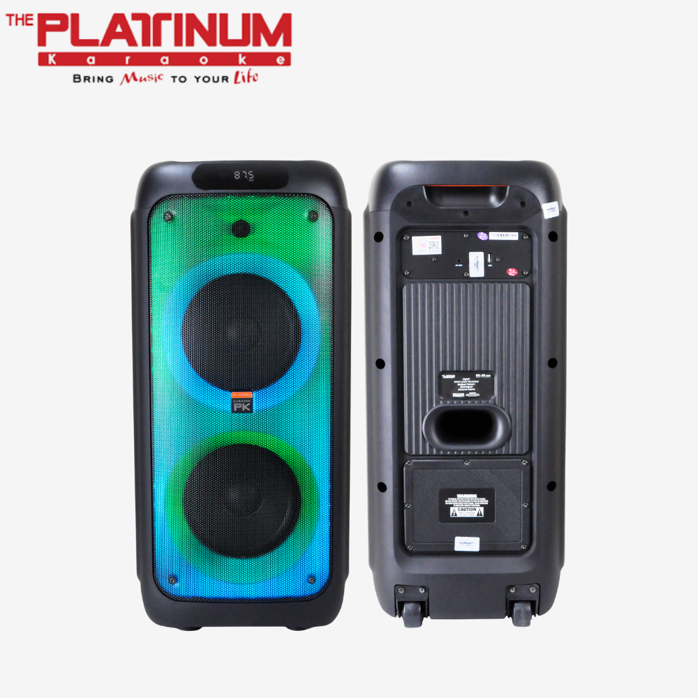 Platinum by Winland DK-88 Duo Portable Party Jukebox Speaker Built-in Karaoke 2000W PMPO