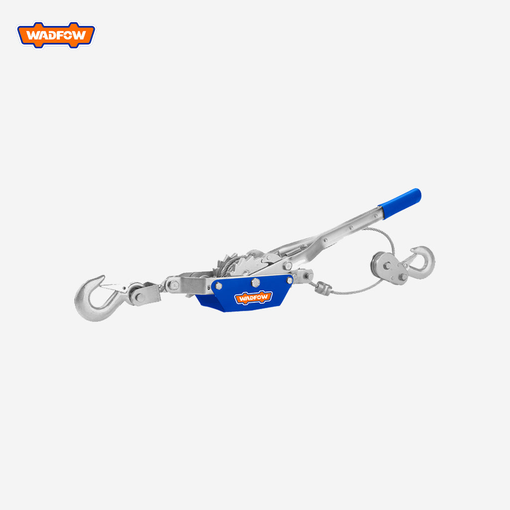 Wadfow 2T/4T Wire Rope Ratchet Double Hook Lifting Tool Hand Power Puller