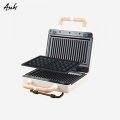 Asahi Wooden Non-Stick Waffle and Panini Maker WM-043