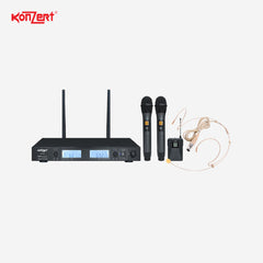 Konzert UHF Wireless Microphone Wired Headworn Headset Mic USB Type-C Charging Port