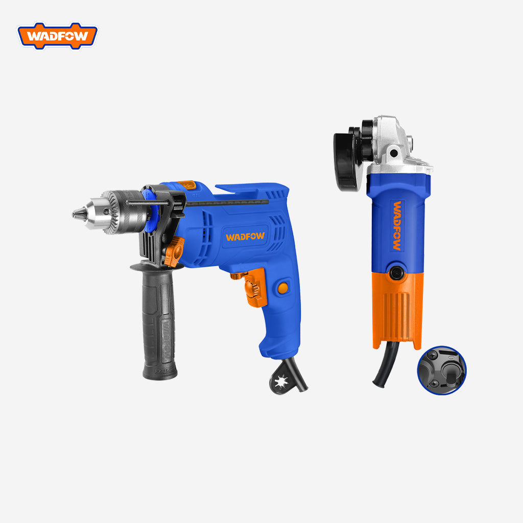 Wadfow Impact Drill 720W & Angle Grinder 800W