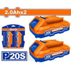 Wadfow 2PCS/SET P20s/20v Lithium-Ion Battery Pack For Cordless Power Tool 2.0Ah WOS240682 (WCT)