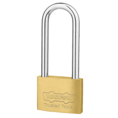 Wadfow Long Shackle Brass Padlock 40mm-50mm with 3 Pcs Iron Keys