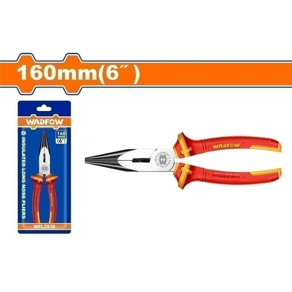 Wadfow 6 & 8 inch Insulated Long Nose Cutting Pliers [SOLD PER PIECE]