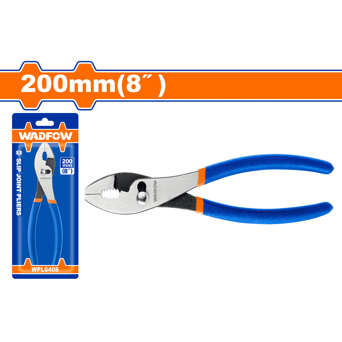 Wadfow 6" 8" 10" Polish And Anti-Rust Oil Slip Joint Pliers Heavy Duty (WHT)