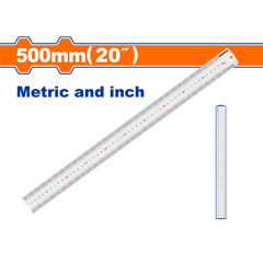 Wadfow Stainless Steel Metal Ruler With Metric And Inch