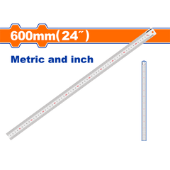 Wadfow Stainless Steel Metal Ruler With Metric And Inch