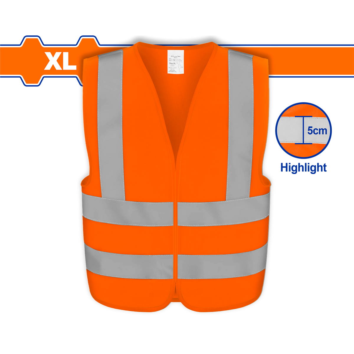 Wadfow 5cm High Reflective Strip / Reflection Vest With Tricot Waistcoat