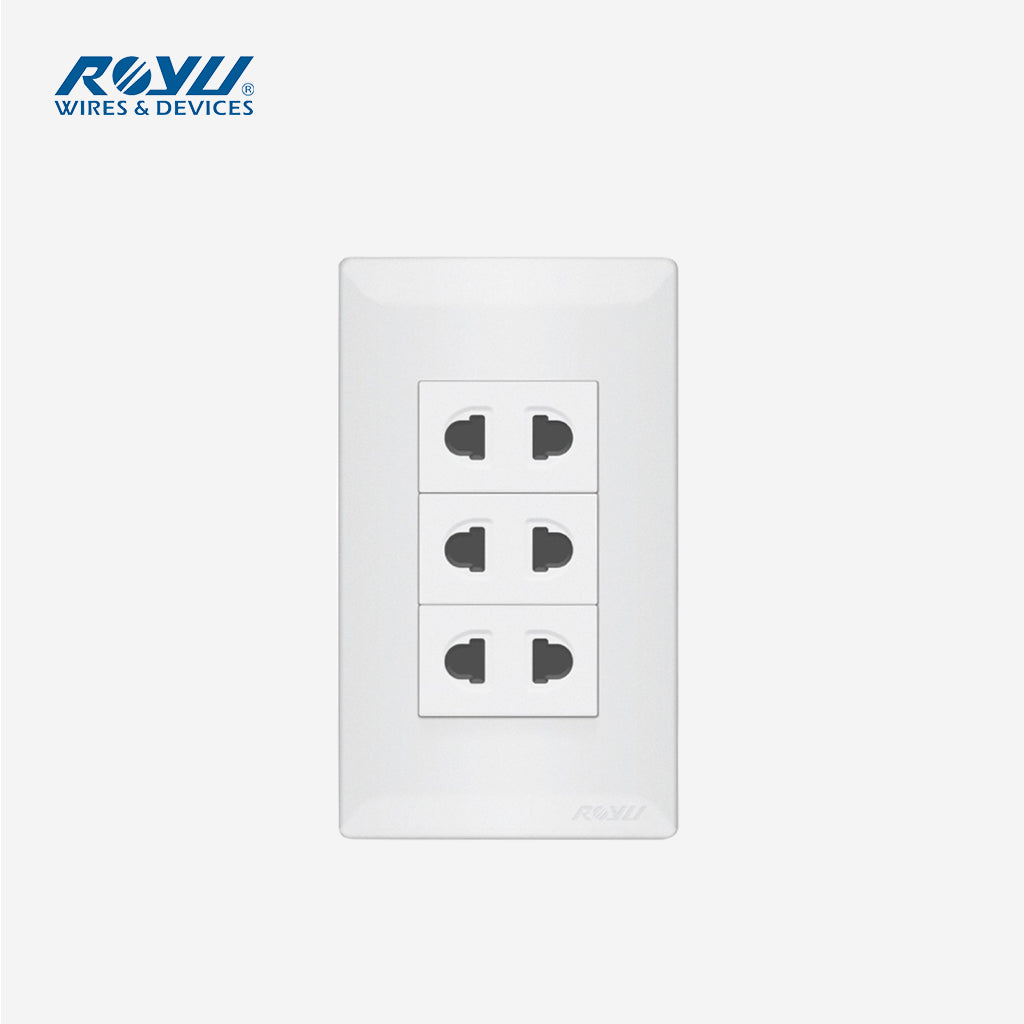 Royu by Winland Super Wide Series 3-Gang Outlet Set WS115