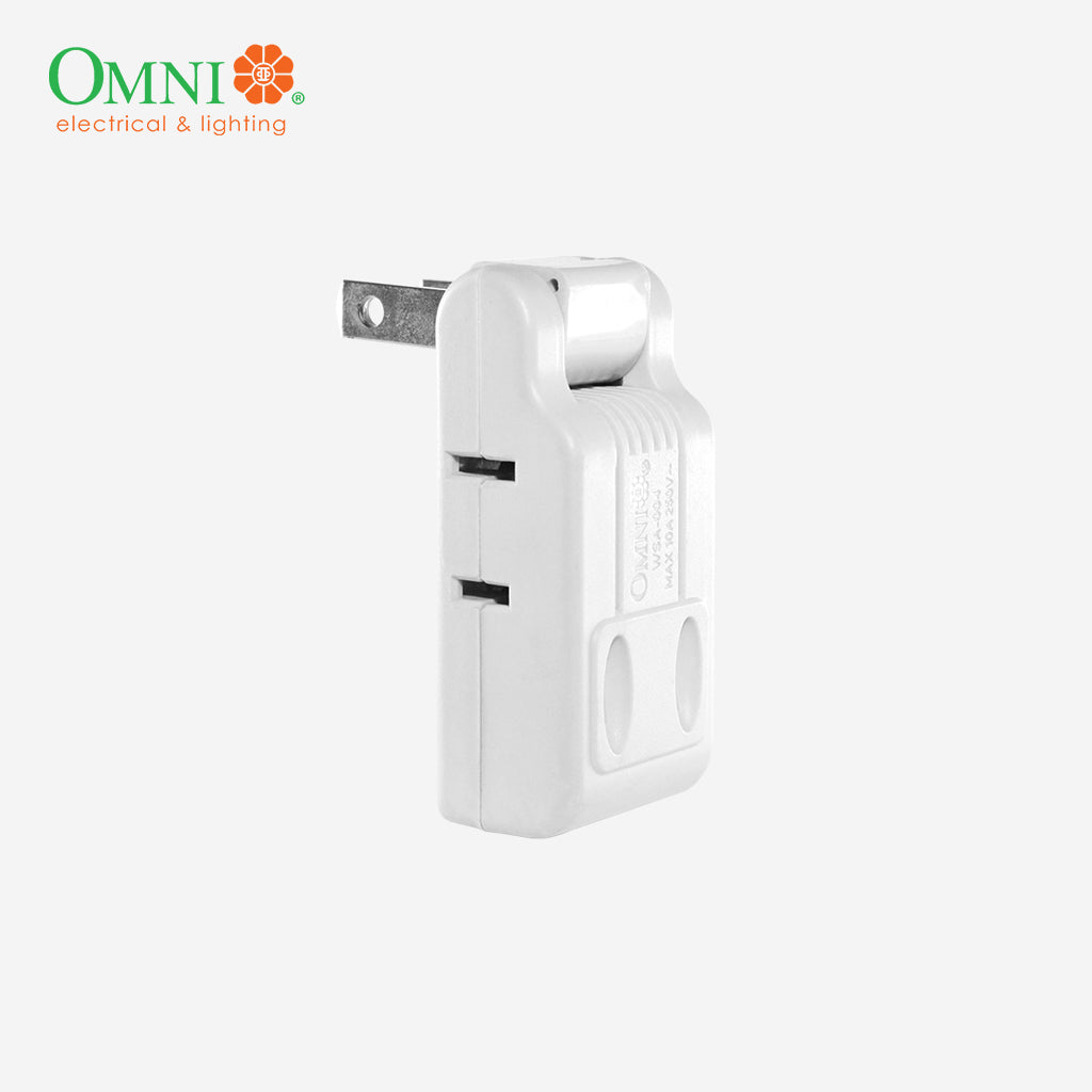 Omni by Winland 4-Gang Adapter w/ Swing Type Plug Outlet Adaptor Socket WSA-004