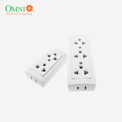 Omni by Winland Surface Convenience Outlet w/ Ground 2-Gang & 3-Gang 10A 250V~ WSG-002 / WSG-003