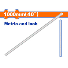 Wadfow Stainless Steel Metal Ruler With Metric And Inch