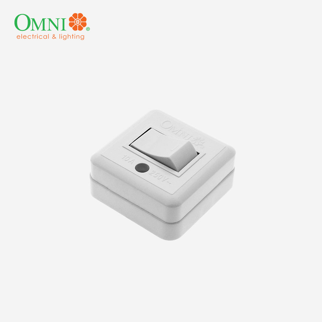 Omni by Winland Surface Mounted Convenience Switch / Electrical Switch 10A/250v~ WSS-003