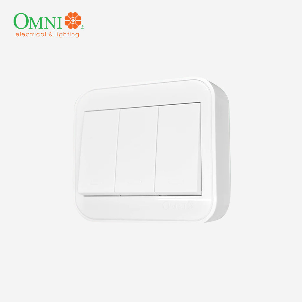 Omni by Winland Surface Mounted Convenience Wall Type Switch 1-Gang, 2-Gang, 3-Gang 10A