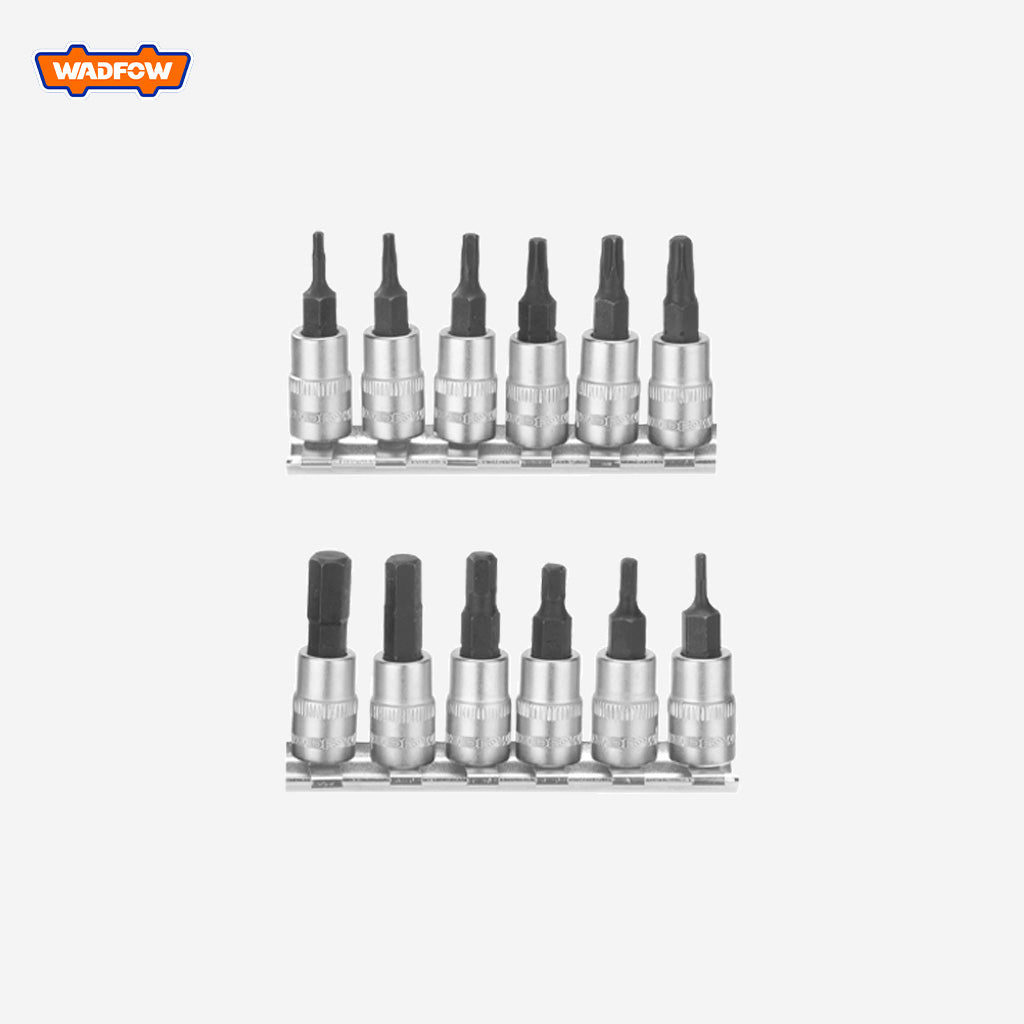Wadfow 12pcs Cr-V steel,  1/4 Inch Hexagon Bit Socket Set WST2414