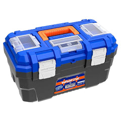 Wadfow Plastic Tool Box Storage Organizer Case w/ (Metal Buckle) 16 inches & 19 inches