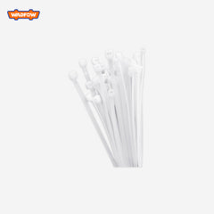Wadfow 100pcs Multipurpose Nylon Cable Ties Self Locking Zip Ties Cable 7.2mm & 7.6mm