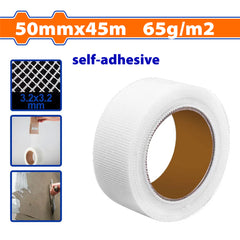 Wadfow 50mm x 45m-90m Fiberglass Self-Adhesive Mesh Tape WWGB1345 | WWGB1390 (WHT)