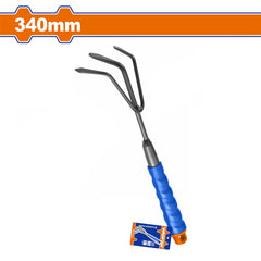 Wadfow 340mm Mini Garden Rake Hand Leaf Fork Comb Soil Tiller Gardening Hand Tools WWK2134 (WHT)