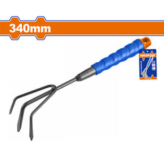 Wadfow 340mm Mini Garden Rake Hand Leaf Fork Comb Soil Tiller Gardening Hand Tools WWK2134 (WHT)