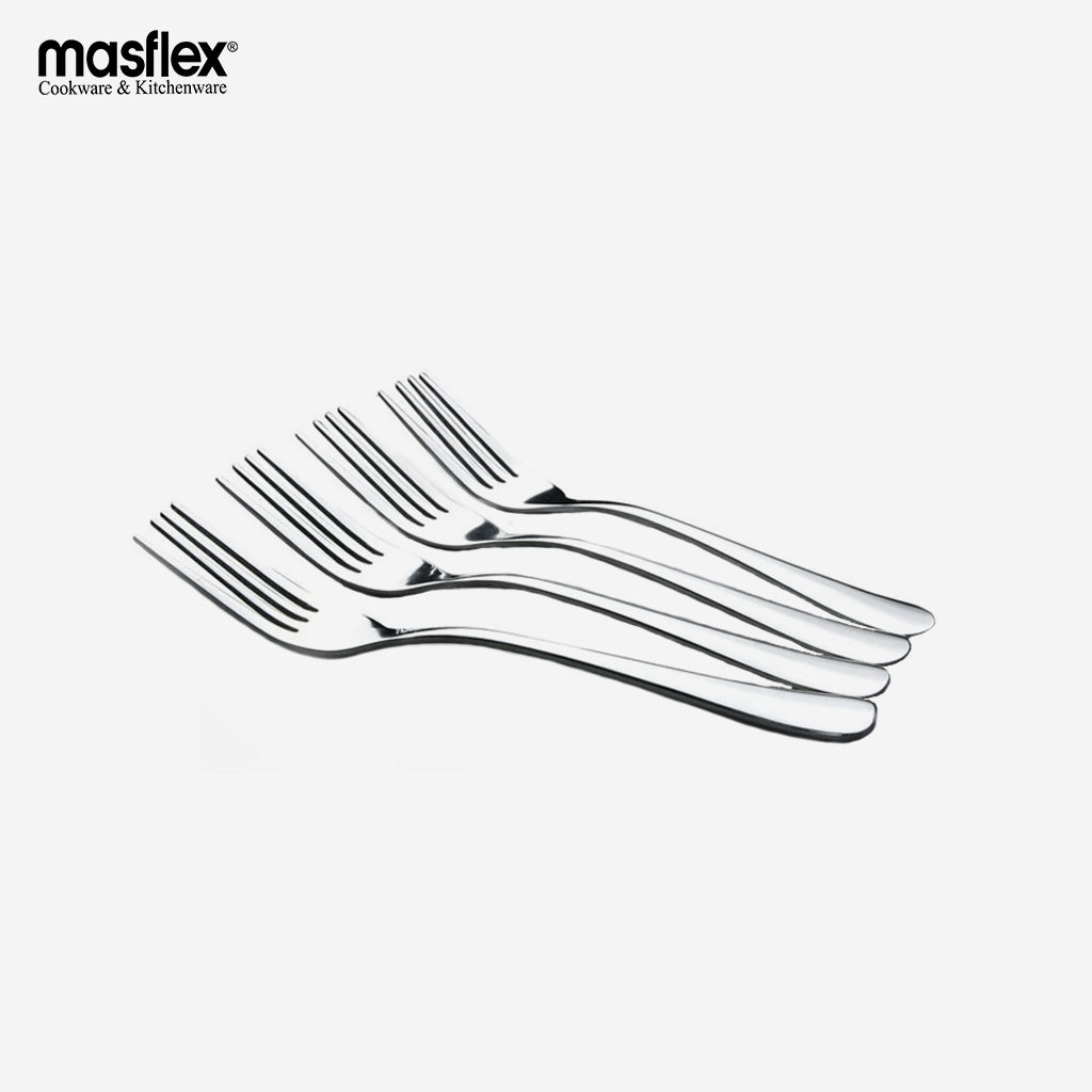 Masflex 4 piece Contour Stainless Steel Cutlery Fork Set YS-90