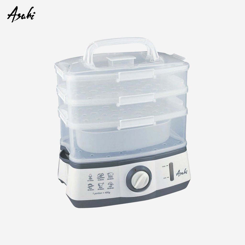 Asahi 3 Layer Electric Food Steamer with Free Food Tray and Rice Bowl FS - 036 - Winland Depot