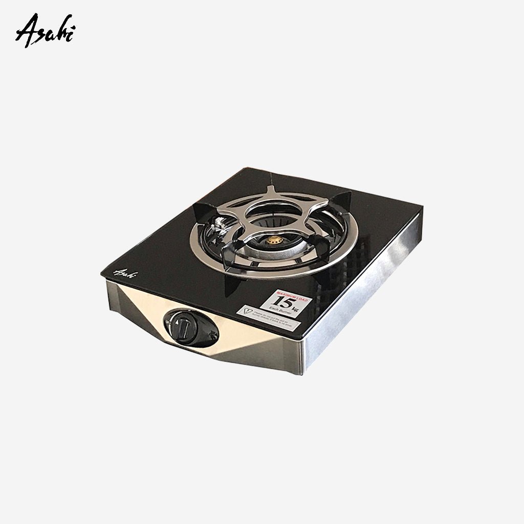 Asahi Single Burner Gas Stove Glass Top 6mm thick tempered ceramic - glas top GS - 886 - Winland Depot