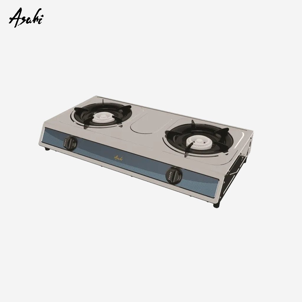 Asahi Stainless Steel Body Double Burner Gas Stove GS - 448 - Winland Depot