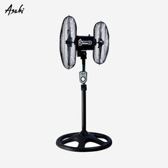 Asahi Twingo Double Head Stand Fan | Electric Fan w/ Thermal Cut Off Fuse TW - 6020 - Winland Depot