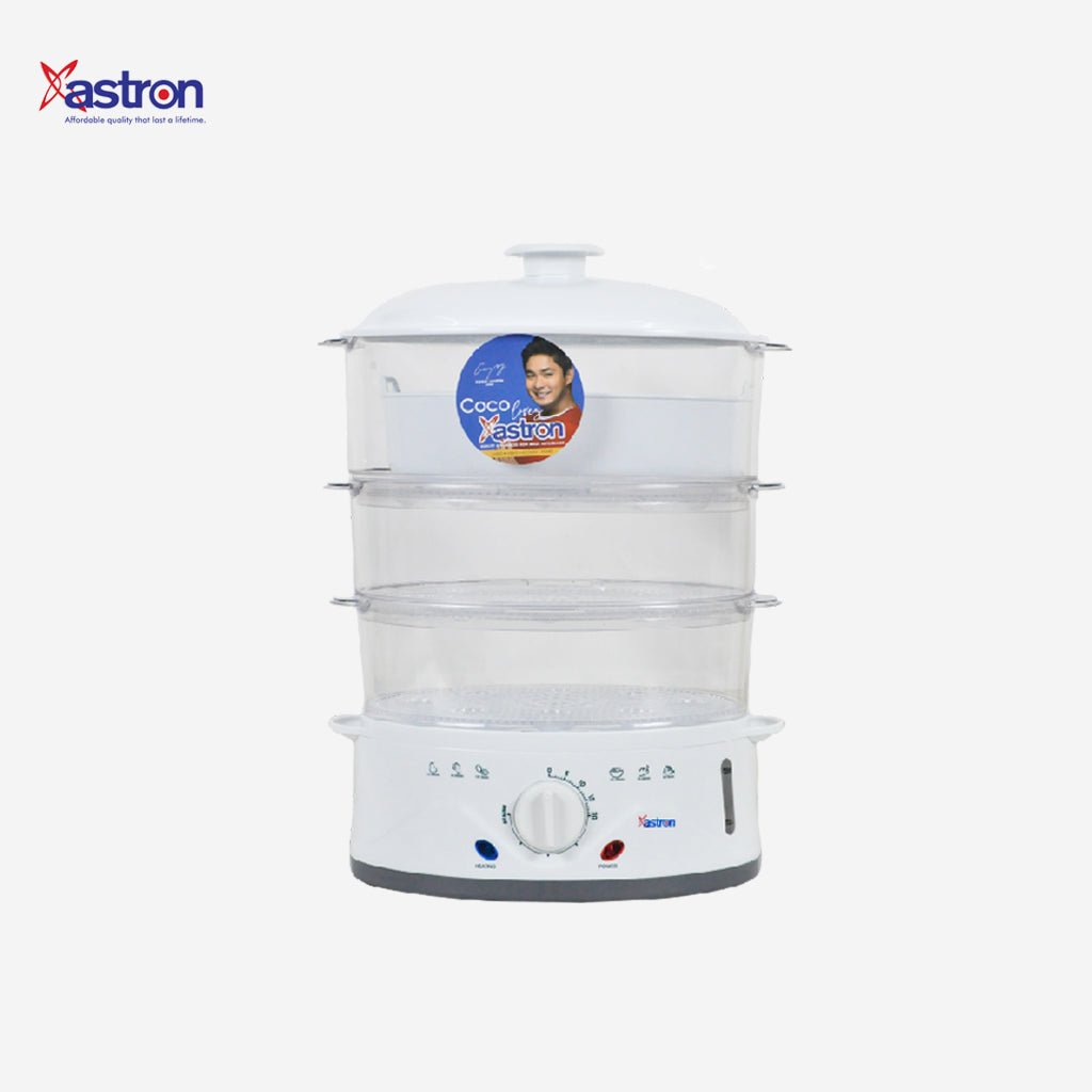 Astron 3-Layer Electric Food Steamer | 900W | 8.5L(White) FS-85 ...