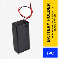 Battery Holder 9V PP3 with Leads & Switch/Case with Leads & Switch HFH-9V "WLT