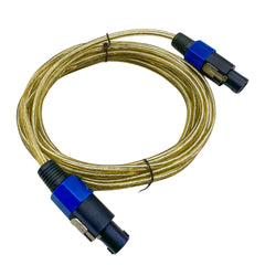 Electriq l 5 Meters Transparent Speaker Cable 2C 16 AWG with Anti-Slip Speakon Connector