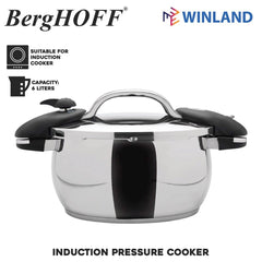 Berghoff 6 Liter 18/10 Stainless Steel Induction Pressure Cooker - Winland Depot