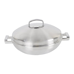 Berghoff Cov Wok 28cm 5 - Ply Neo with steamer basket and lid - Winland Depot