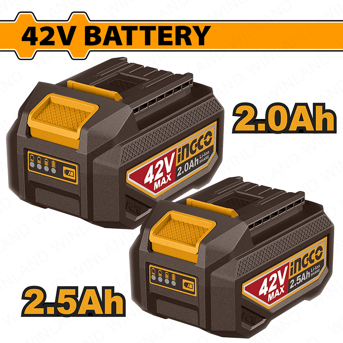 Ingco by Winland P42M/42V Lithium-Ion Battery Pack For Cordless Power Tool 2.0AH | 2.5AH ING-HT