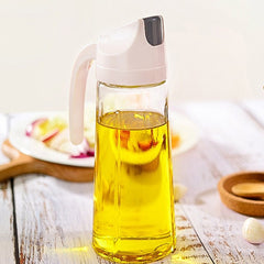 Masflex 630 ml Capacity Glass Cooking Oil Sauce Can Dispenser Bottle w/ Non-drip Spout Modern and Unique Design QM-0009 *WINLAND*